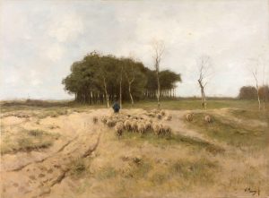 Anton Mauve, Heide bij Laren, 1887_bewerkt
